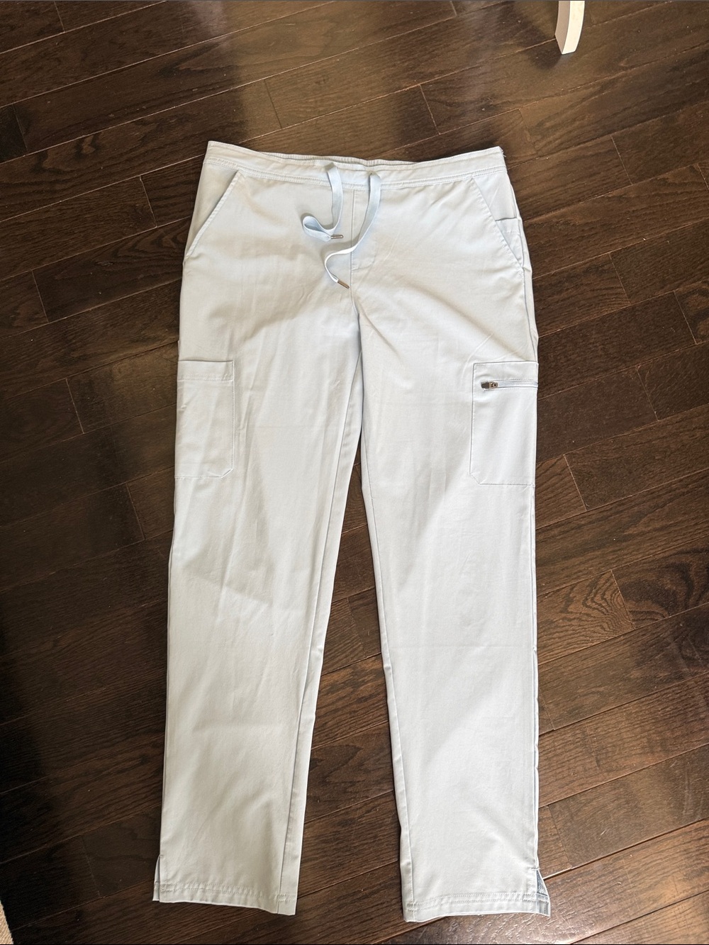 Women’s Adar scrub pants Light Blue Drawstring Cargo Pants!